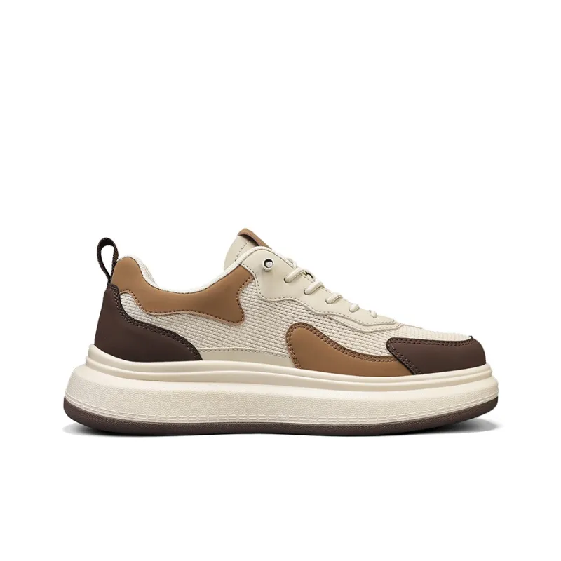 U.S. POLO ASSN. Coverage Slip Resistant Cushioning Lightweight Breathable Low Top Skateboard Shoes Men's Apricot Coffee-3