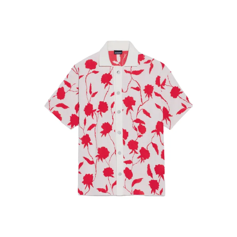Jacquemus La Chemise Maille Rose jacquard Shirt-0