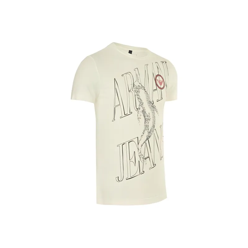 ARMANI JEANS T Shirts Men Ecru-2