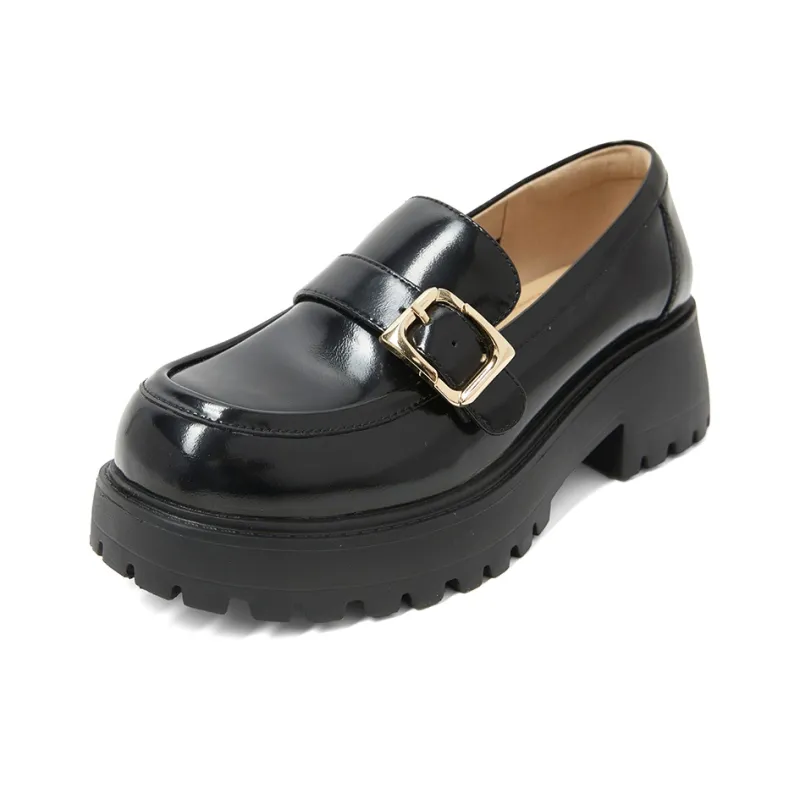 COMELY Loafers Women's Black/Coffee-4