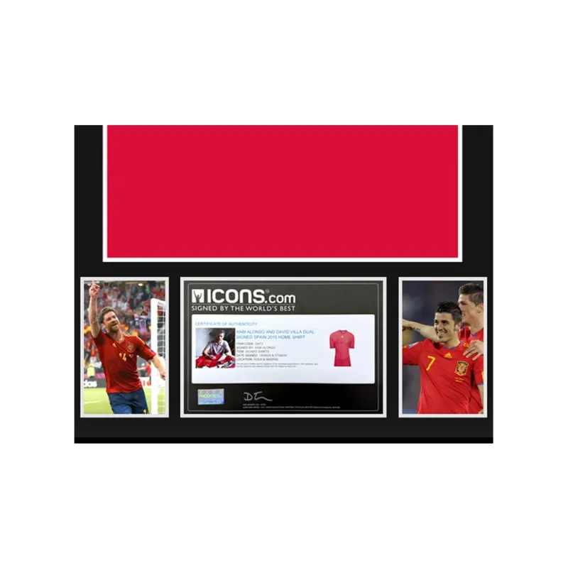 Three For Spanish National Team Jersey Icons Certificate, Deluxe Mounting, Outer Frame Approx. 65x85cm Unisex-2