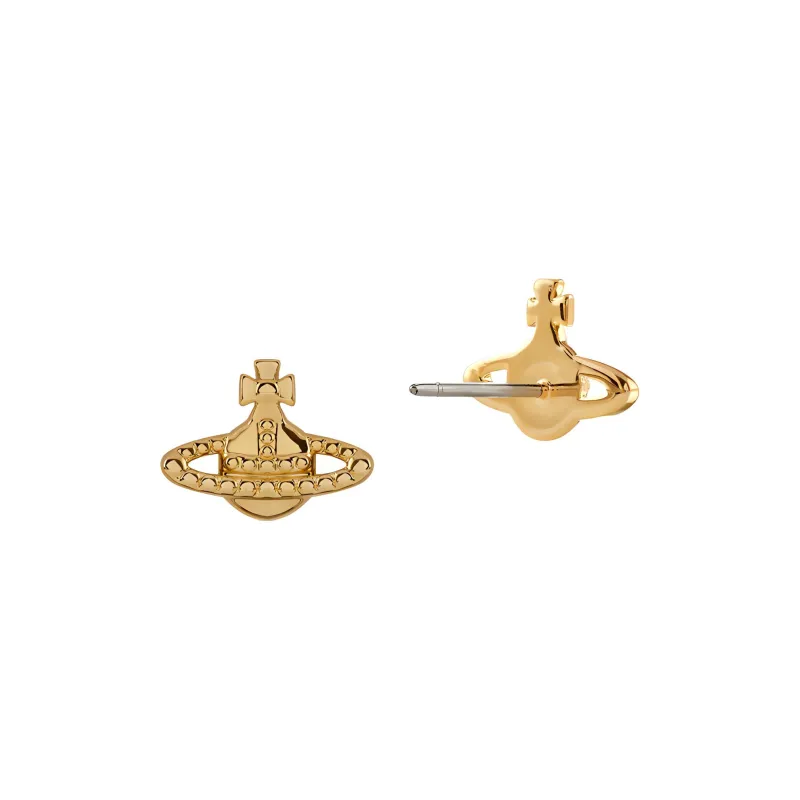 Vivienne Westwood Brass Stud Earrings Women's Gold-1