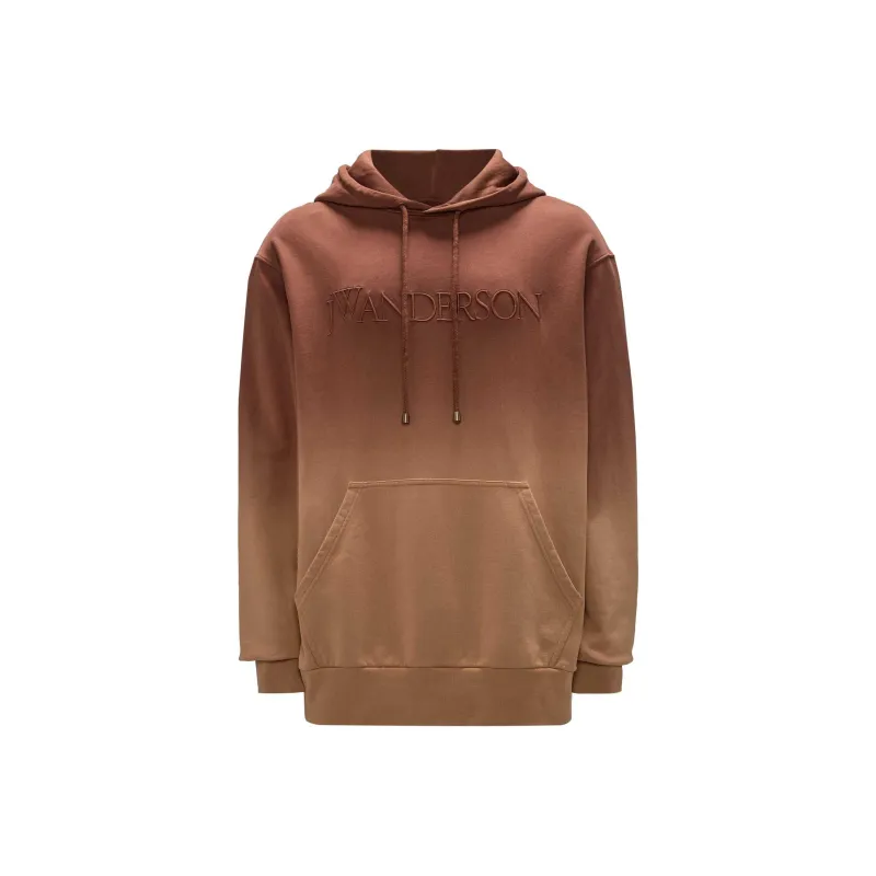 JW Anderson Logo embroidered Gradient effect Hoodie-0