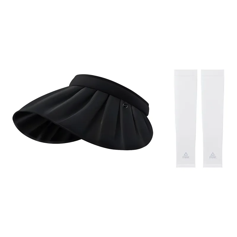 PEAK Polyester Sun Protection Hats Women's Ecru, Black-5