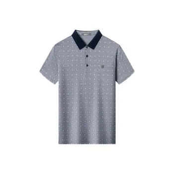 Red Bean Polo Shirt Men's Light Gray