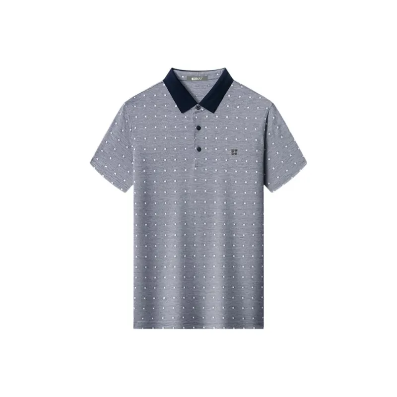 Red Bean Polo Shirt Men's Light Gray-0