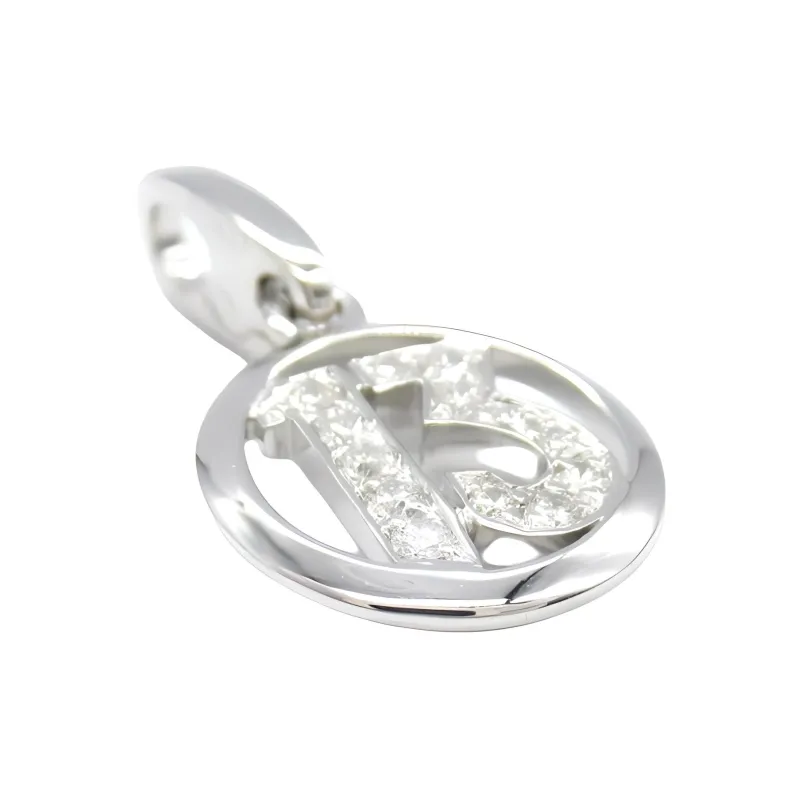 Cartier 2010s 18kt White Gold Nº13 Diamond Pendant-3
