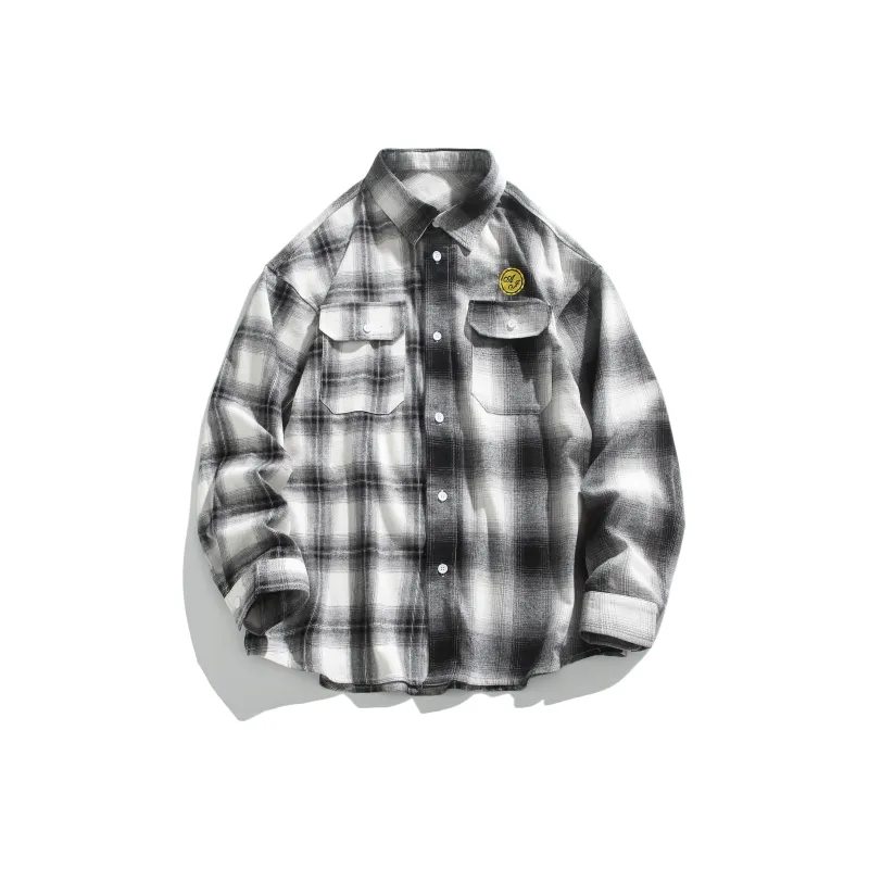 Universal Templates Shirt Unisex Black Plaid-0