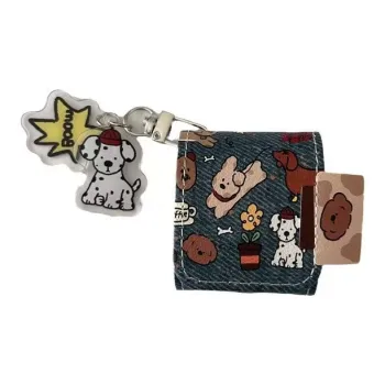Beams Compatibility Airpods3/Pro/Pro2 Leather Korean Style Vintage Denim Spot Puppy Impact Resistant Headphone Cases