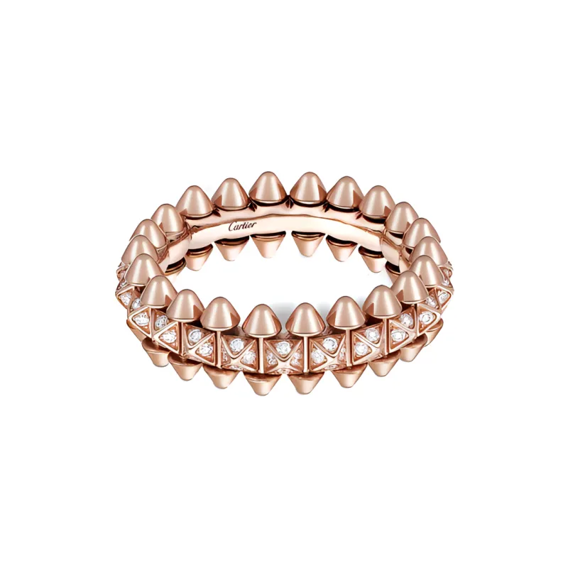 CARTIER 18K Rose Gold, Diamond 0.31 Carat Rings Unisex Rose Gold-1