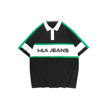 HLA JEANS Polo Shirt Men's Black Trim 10