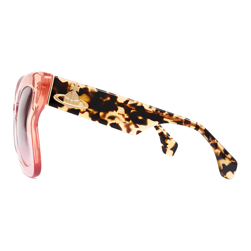 Vivienne Westwood Acetate Irregular Shape Sunglasses Unisex Tortoiseshell-2