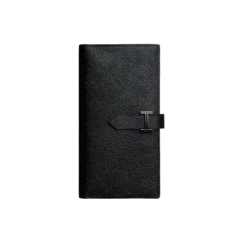 HERMES Bearn Wallet Epsom Calfskin And Black Pvd Plated 'H' Tab