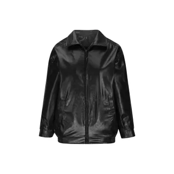 Supreme Schott The Crow Perfecto Leather Jacket - POIZON