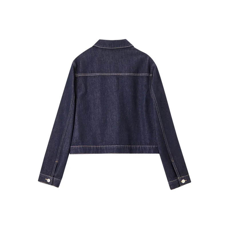 SENTUBILA Denim Jacket Women's Azure Blue-1