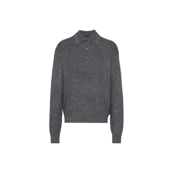 PRADA Polo Shirts Men Gray