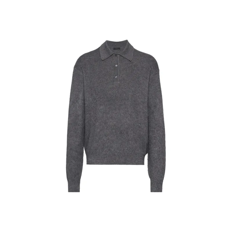 PRADA Polo Shirts Men Gray-0