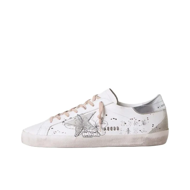 YIYANGQIANXI x Golden Goose Super Star Low Top Skateboard Shoes Women's Gray-0