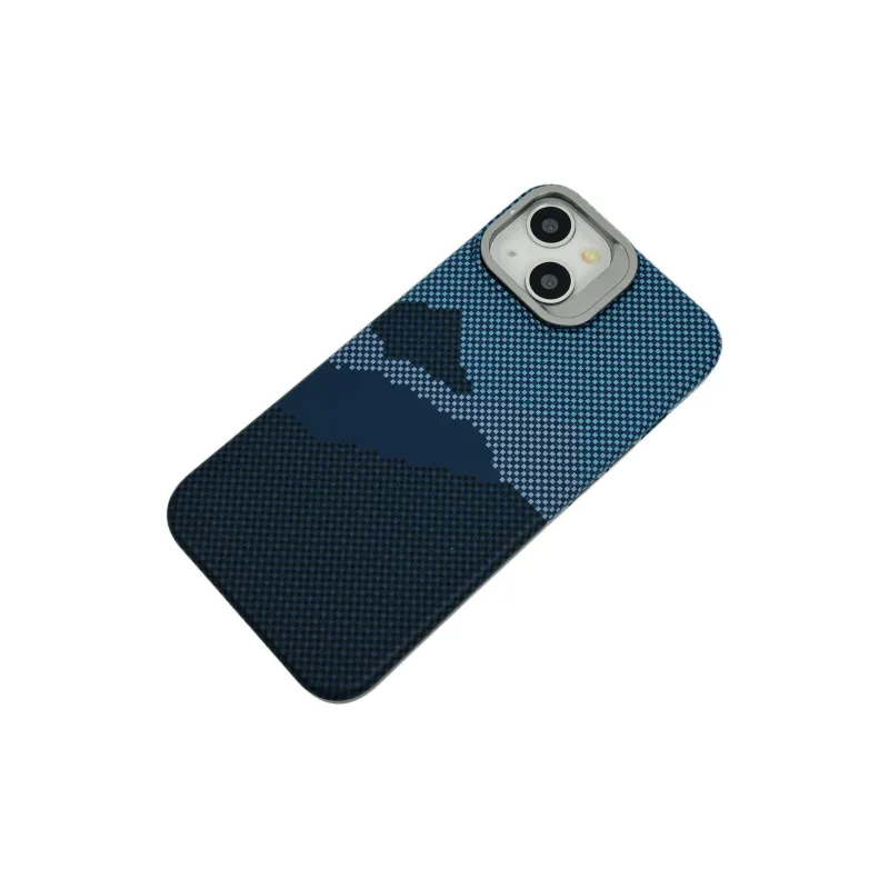 Sopi Acrylic Material Mountain Peak Blue Phone Cases Compatibility With IPhone 15 Pro Max/Apple 13/14/Pro/Max/Plus-3