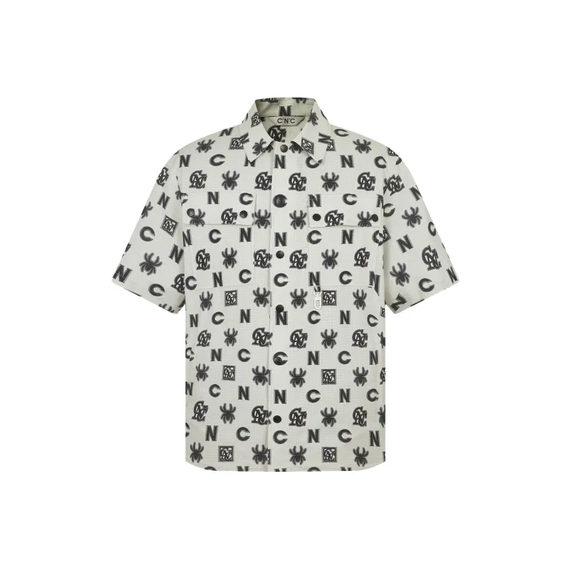 C'N'C Trend Series Shirt Unisex Brown With Print-0