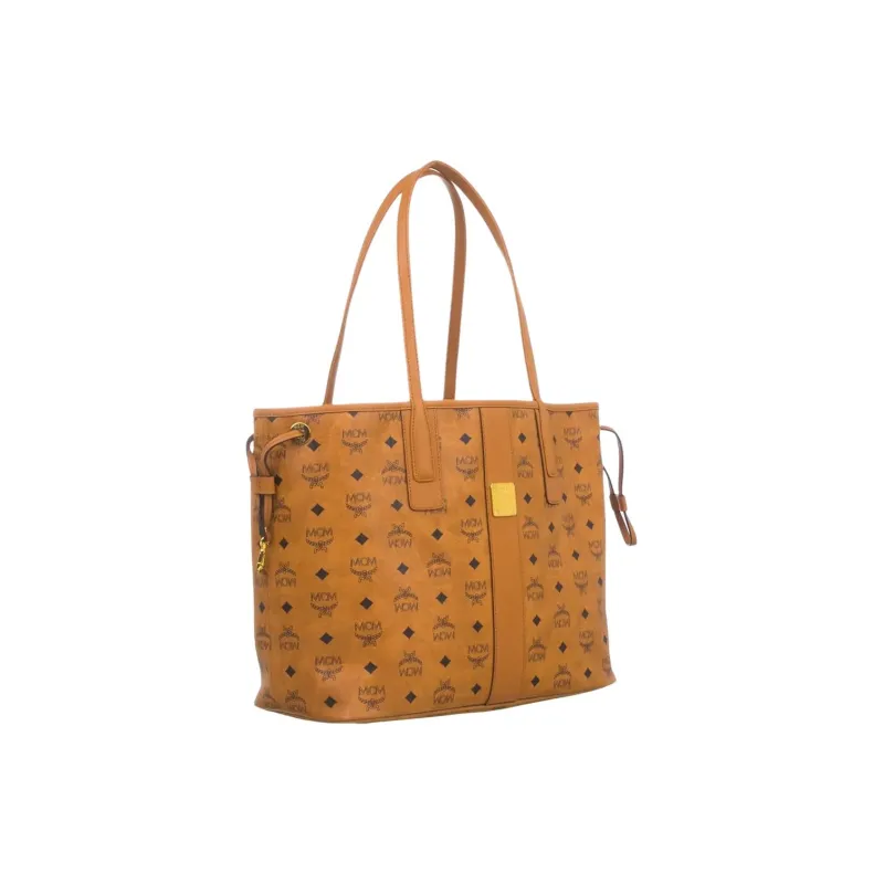 MCM Reversible Liz Shopper Medium Visetos Cognac-1