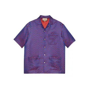 GUCCI Valentine's Day Collection FW23 Shirt Men's Blue