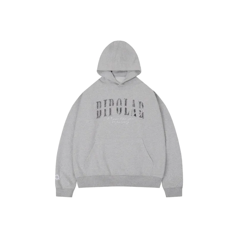 BIPOLAR Hoodie Unisex Heather Gray Black-0