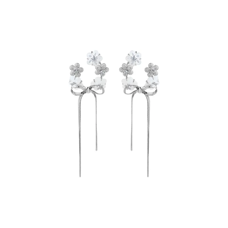 BOONEE ALUS White Gold Plated Copper Earrings Women's-0