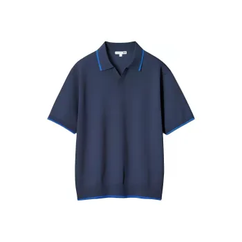 Jw Anderson X UNIQLO Jw Anderson Co-Branded Series Polo Shirts Men Dark Blue
