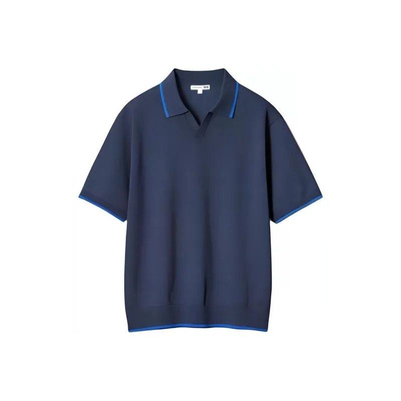 Jw Anderson X UNIQLO Jw Anderson Co Branded Series Polo Shirts Men Dark Blue-0