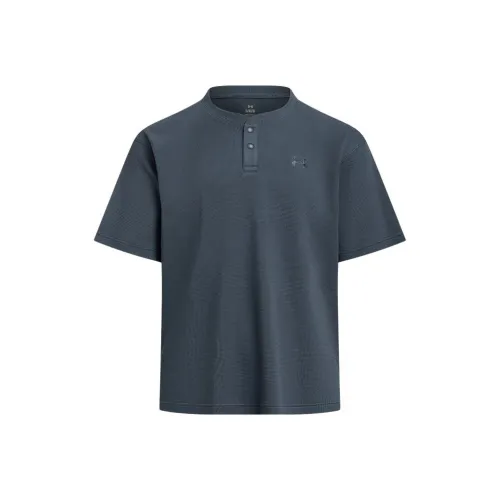 Under Armour WAFFLE HENLEY T Shirt Men's Downpour Gray 044