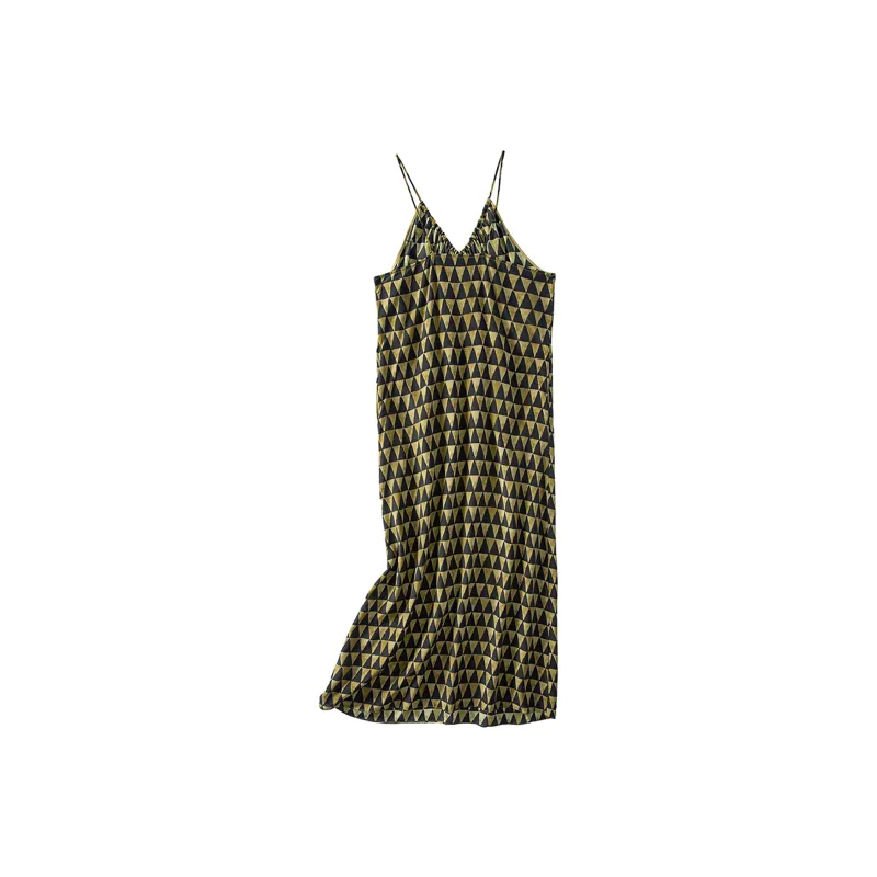 Le Alfashionline Slip Dresses Women's Green-1