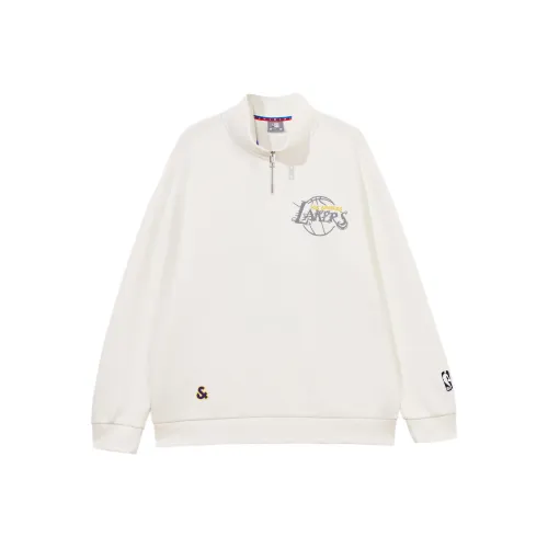 JACK JONES· x NBA Sweatshirt Men's Milk White