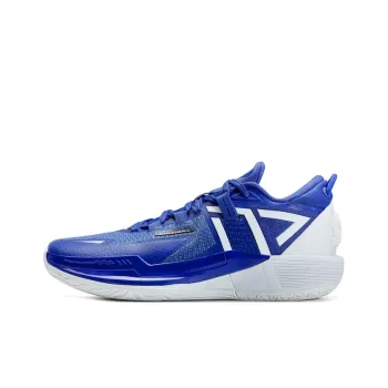 XTEP Abrasion Resistant Slip Resistant Cushioning Mid Top Basketball Shoes Men's Blue White