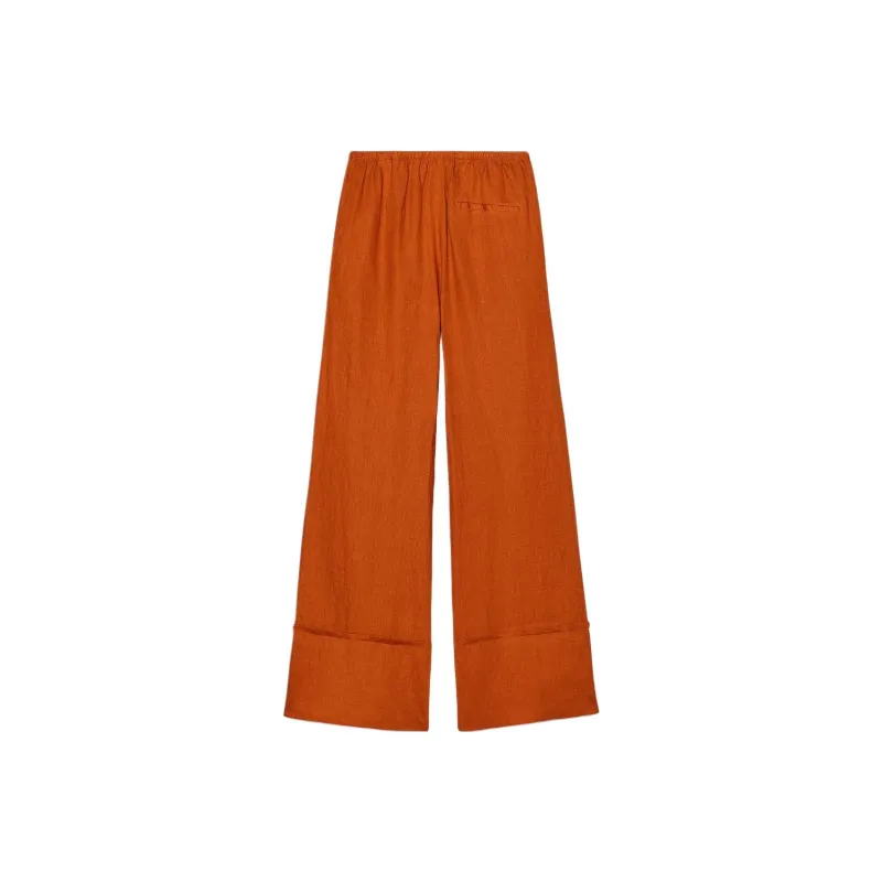ZARA ZW Series Casual Pants Women's Dark Orange-1
