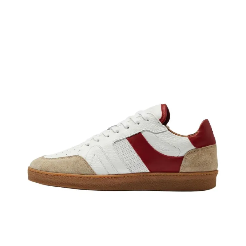 Oliver Sweeney Harrow Low Top Skateboard Shoes Men's Red White-0