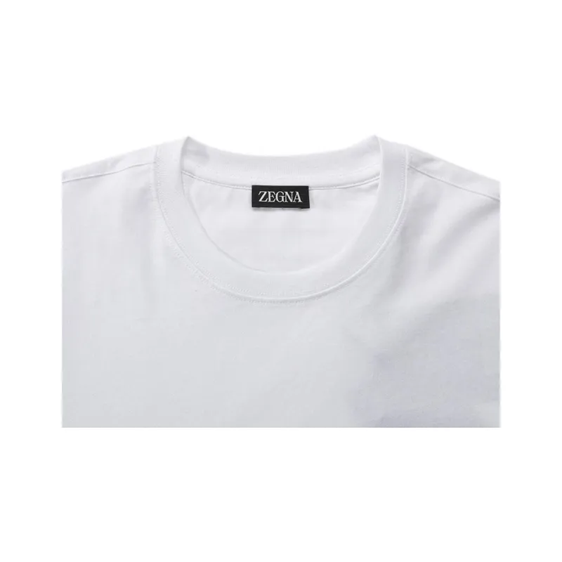 Ermenegildo Zegna Logo Embroidered Crewneck T Shirt-4
