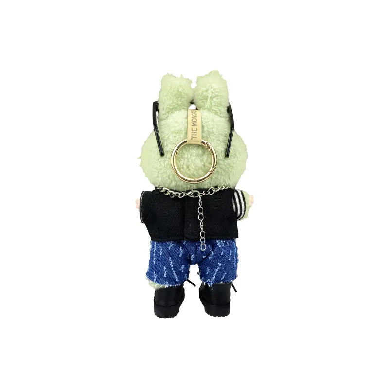 [Modified Doll] POP MART Labubu THE MONSTERS Heartbeat Macaron Collection Black Butterfly, Cute Hang Tag Box 17cm-12
