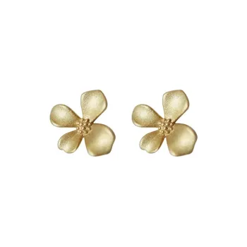 NATURALLYJOJO S999 Fine Silver Stud Earrings Women's Gold