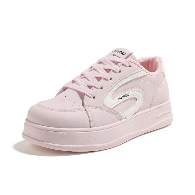 HUANQIU Anti Slip And Wear Resistant Height Increasing Low Top Skateboard Shoes Women's-11