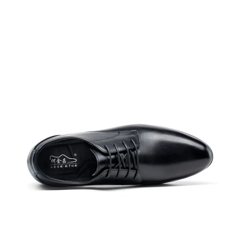 He Jinchang Dress Shoes Men's Knight Black-3