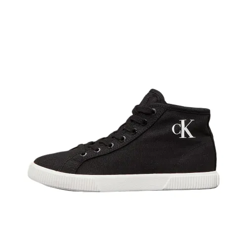 CKJ calvin grande KLEIN JEANS High Top Canvas Shoes Women's Black