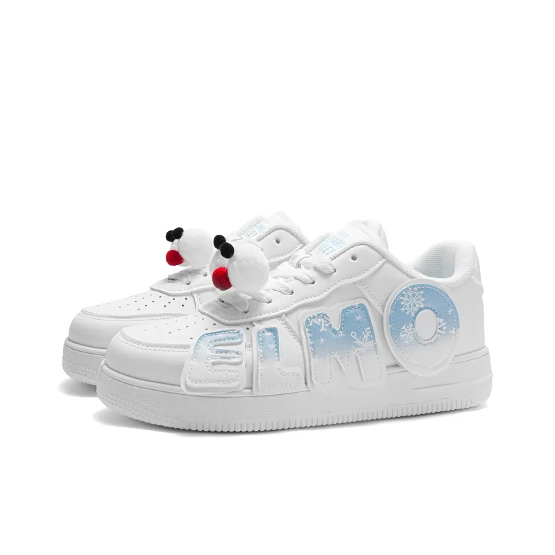 SESAME STREET Warm Cushioning Coverage Wear-Resistant Low-Top Skateboard Shoes Unisex Box-26