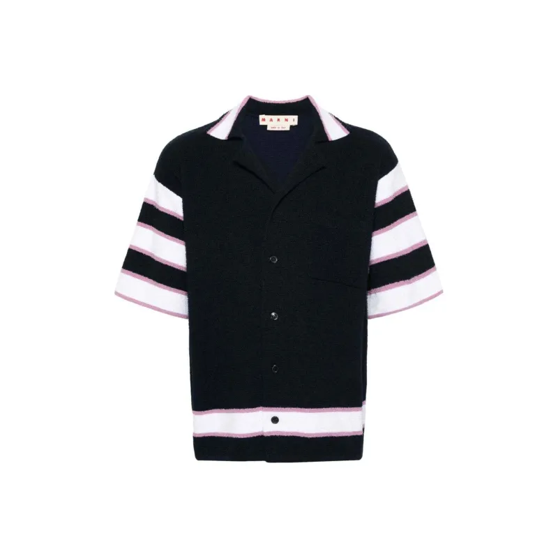 MARNI Terry cloth Bowling Shirt-0