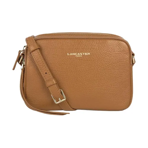 Lancaster Buffalo Leather Shoulder Bag Women's Camel