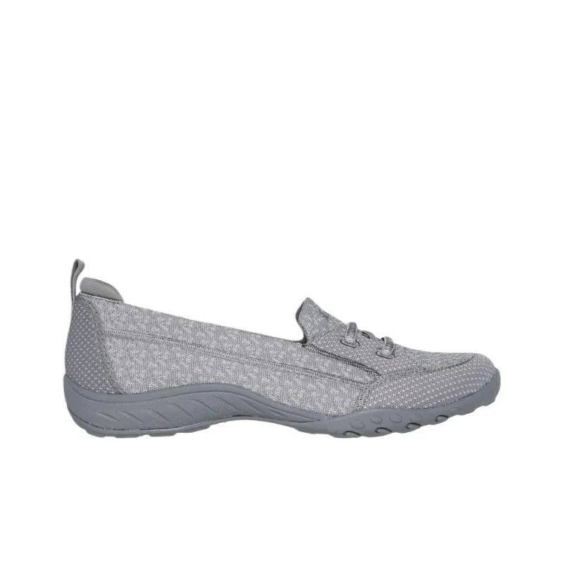 Skechers Breathe Easy Low Top Casual Shoes Women's Gray-1