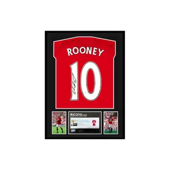 Three For Manchester United Team Jersey Icons Certificate, Deluxe Mounting, Outer Frame Approx. 65x85cm Unisex