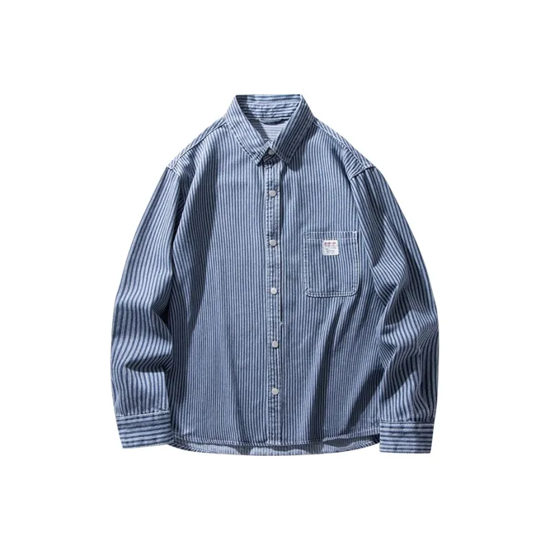 MAURRGOOU Shirts Unisex Blue-0