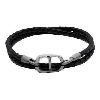 DIOR Lambskin Bracelets Unisex Black