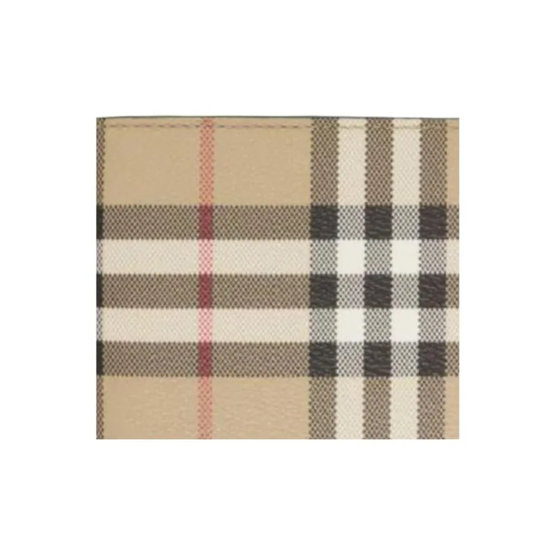 Burberry Money Clip Wallet Check Beige-3